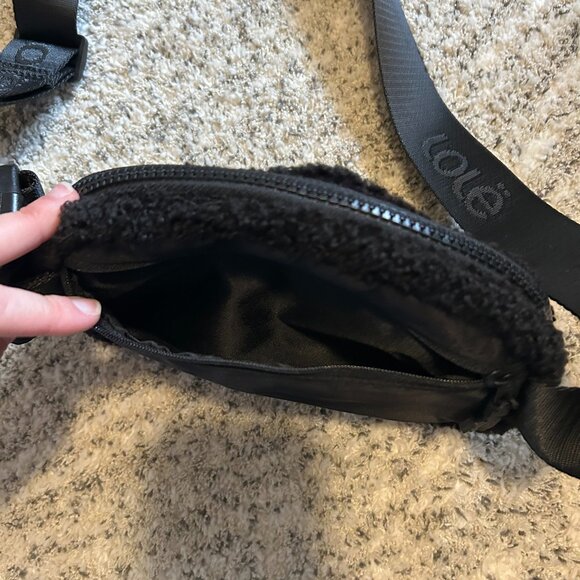 Fluffy Black Belt Bag! - Picture 2 of 5